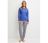 Calida - DAMEN Pyjama mit Bündchen 465 deep cobalt - Gr. - S
