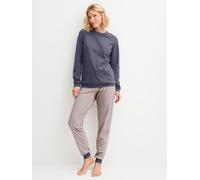CALIDA Pyjama Cotton Special Damen Graystone – weich, elastischer Hosenbund Gr. 48-50
