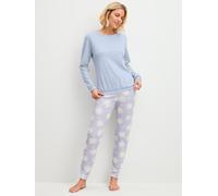CALIDA - DAMEN Pyjama mit Bündchen harmony blue - Gr. - S