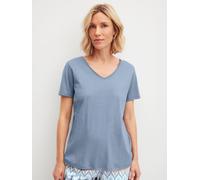 Calida T-Shirt Favourites Damen – hautfreundliche Baumwolle, lockere Passform – Blau S