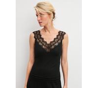 CALIDA - DAMEN Shirt ohne Arm schwarz - Gr. - XS