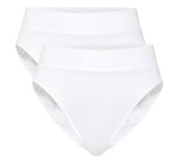Slip CALIDA "Slip Elastic High Waist 2er Pack", Damen, Gr. 48-50, weiß, Obermaterial: 94% Baumwolle CO. 6% Elasthan EL., Unterhosen Slip (89081237-L) weiß