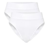 CALIDA Damen Slip, 2er Pack - Elastic, High Waist, Softbund, Single Jersey Weiß L (48/50)