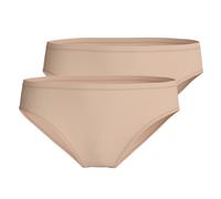 CALIDA Damen Slip 2er Pack - Sleek Skin, Brief, einfarbig S Nude