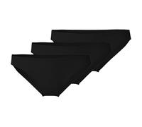 CALIDA Damen Slip 3er Pack - Essential Cotton, Low Cut, Jersey, einfarbig Calida Damen M (44/46) Schwarz
