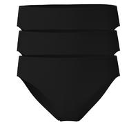 CALIDA Damen Slip 3er Pack - Essential Cotton, Regular Cut, Jersey, einfarbig Calida Damen XS (36/38) Schwarz