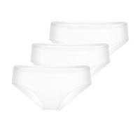CALIDA Damen Slip 3er Pack - Natural Comfort, Regular Cut, einfarbig L Weiß
