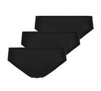 CALIDA Damen Slip 3er Pack - Natural Comfort, Regular Cut, einfarbig Schwarz XXS (32/34)