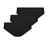 CALIDA Damen Slip 3er Pack - Natural Comfort, Regular Cut, einfarbig Schwarz XXS (32/34)