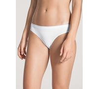 CALIDA Slip Natural Comfort Damen Low Cut natürlicher Glanz und glatter Griff Weiss 40-42