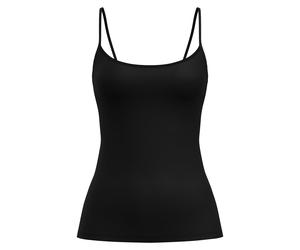 CALIDA Damen Spaghetti-Top - Sleek Skin, Top, Silky Smooth, einfarbig Calida Damen M (44/46) Schwarz