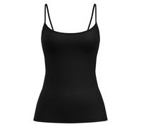 CALIDA Damen Spaghetti-Top - Sleek Skin, Top, Silky Smooth, einfarbig Schwarz M (44/46)