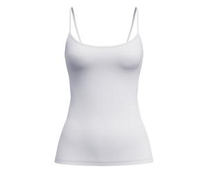 CALIDA Damen Spaghetti-Top - Sleek Skin, Top, Silky Smooth, einfarbig Weiß M (44/46)