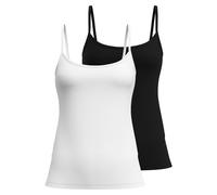 CALIDA Damen Spaghettitop 2er Pack - Essential Cotton, Unterhemd, Top, Jersey, einfarbig Calida Damen M (44/46) Mehrfarbig