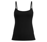 CALIDA Damen Spaghettitop - Essential Cotton, Unterhemd, Top, Jersey, einfarbig Schwarz M (44/46)