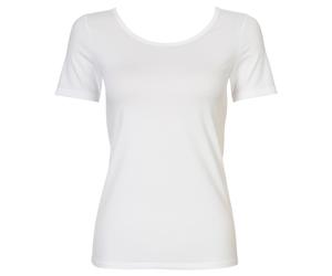 CALIDA Damen T-Shirt - Natural Comfort Top, Kurzarm, Unterhemd, Jersey Weiß M (44/46)