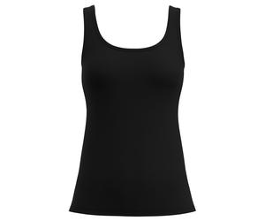 CALIDA Damen Tank Top - Essential Cotton, Unterhemd, Top, Jersey, einfarbig Schwarz L (48/50)