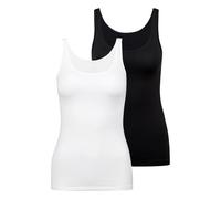 CALIDA Damen Top 2er Pack - Natural Comfort, Unterhemd, Tank Top, Jersey, einfarbig XS Mehrfarbig