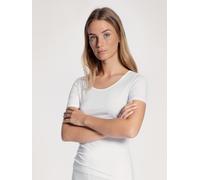 Calida T-Shirt Damen Natural Comfort, Rundhals, 92% Baumwolle/8% Elasthan, Weiß, Gr. 44