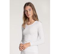 Calida Langarmshirt Natural Comfort Damen Rundhals aus hochwertiger Baumwolle weiss Gr. S