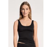 Calida Damen Top Light ohne Arm mit Satinbändchen Schwarz Größe 48-50