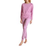 CALIDA Daylight Dreams Bündchen-Pyjama Damen, aus 100% Baumwolle