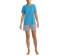 CALIDA Daylight Dreams Kurz-Pyjama Damen, aus 100% Baumwolle, hautfreundlich, hypoallergen, atmungsaktiv, feuchtigkeitsregulierend