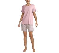CALIDA Daylight Dreams Kurz-Pyjama Damen, aus 100% Baumwolle, hautfreundlich, hypoallergen, atmungsaktiv, feuchtigkeitsregulierend