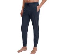 Pyjamahose CALIDA "DSW Balancing", Herren, Gr. M50, N-Gr, blau (saphir blau), Single Jersey, Obermaterial: 65% Modal (TENCEL™), 28% Modal, 7% Elasthan, bequem lang, Hosen, Seitentaschen, Single Jersey