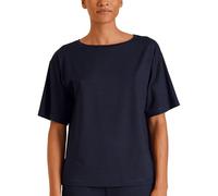 CALIDA - Kurzarm-Schlafoberteil|relaxter Schnitt|hoher Rundhals mit weiten Ärmeln|Drop-Shoulder-Style|flache ... - Farbe - dark lapis blue - Größe - L