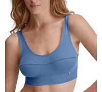 CALIDA Elastic Bustier Damen, mit breitem Softbund, atmungsaktive und weiche Single Jersey-Qualität Riviera Blue 40-42