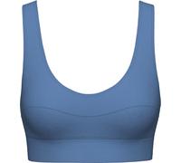 Bustier CALIDA "Elastic", Damen, Gr. S (40/42), N-Gr, blau (riviera blau), Single Jersey, Obermaterial: 94% Baumwolle, 6% Elasthan, casual, figurbetont, BHs, breites Unterbrustband, ohne Bügel, Baumwo