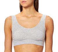 Calida Damen-Bustier Elastic - breiter Softbund, atmungsaktive Single Jersey - graumeliert XS