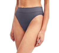 Calida High-Waist-Slip Elastic – Damen, 94% Baumw./6% Elasth., breiter Softbund, Gr. S, graystone