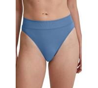 Slip CALIDA "Elastic", Damen, Gr. XS (36/38), blau (riviera blau), Single Jersey, Obermaterial: 94% Baumwolle, 6% Elasthan, körpernah, Unterhosen, mit Softbund (29501067-XS) riviera blau