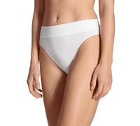 CALIDA Slip Elastic Damen – High Waist mit breitem Softbund, Single Jersey Weiß Größe M