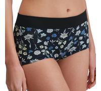 CALIDA Elastic Trend Panty Damen, breiter Softbund, Regular Cut, atmungsaktive Single Jersey-Qualität Black Print 36-38