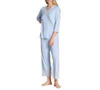 CALIDA Elegant Dreams 7/8-Pyjama Damen | 7/8-Schlafanzug, seidig weich, temperaturausgleichend und anschmiegsam mit Spitze