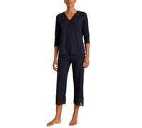 CALIDA Elegant Dreams 7/8-Pyjama Damen | 7/8-Schlafanzug, seidig weich, temperaturausgleichend und anschmiegsam mit Spitze