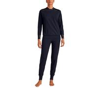 CALIDA Elegant Dreams Bündchen-Pyjama Damen, luftiger Schnitt, mit Spitzendetails, fließend und anschmiegsam