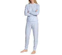 CALIDA Elegant Dreams Bündchen-Pyjama Damen Harmony Blue 40-42