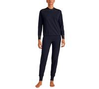 CALIDA Elegant Dreams Bündchen-Pyjama Damen | Schlafanzug mit Bündchen, seidig weich, elastisch und anschmiegsam mit Spitze