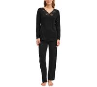 CALIDA Elegant Dreams Pyjama Damen | langer Schlafanzug, seidig weich, elastisch und mit feinen Spitzendetails