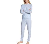 Calida Elegant Dreams Pyjama With Cuff Hellblau Modal XX-Small Damen