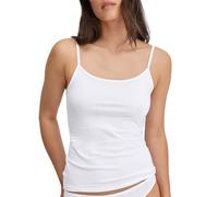 CALIDA Spaghetti-Top Essential Cotton Damen – 95% Baumwolle/5% Elasthan, weiß, pflegeleicht