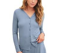 CALIDA Etude Ajours Langarmshirt Damen Aura Blue 44-46