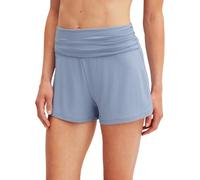 CALIDA Etude Ajours Shorts Damen, weiche Modalqualität, leicht, umklappbarer, elastischer Bund Aura Blue 40-42