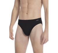 Calida Slip Evolution Herren mit stoffbezogenem Gummibund Baumwolle Schwarz M