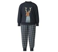CALIDA Family & Friends Bündchen-Pyjama Kinder, aus 100% Baumwolle, mit weichen Rippbündchen an den Abschlüssen