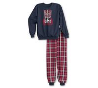 CALIDA Family & Friends Bündchen-Pyjama Kinder, aus Bio Baumwolle, atmungsaktiv, einfache Pflege Dark Sapphire 128-134